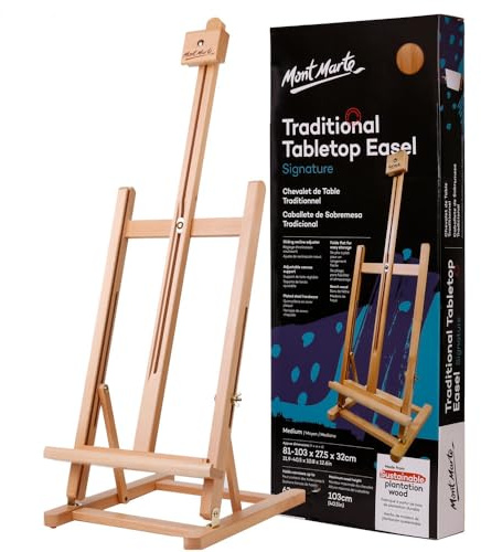Mont Marte Traditional Desk Easel, Perfect for use for Painting or Display Purposes.