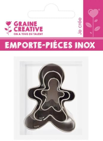 Emporte-pièces métal - Bonhomme pain d'épices - 3 pièces - DTM