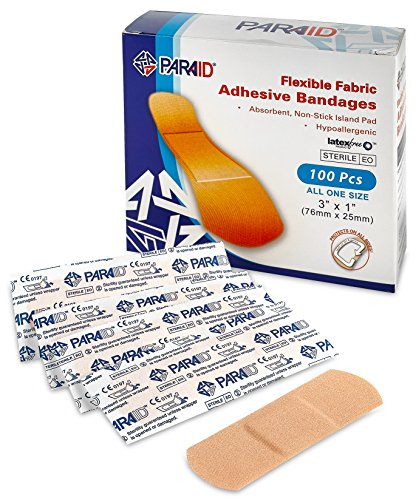 Bende in Tessuto Flessibile – Bende Adesive in Tessuto Elasticizzato per Dita Nocche e Pollice per la Cura delle Dita e per Proteggere le Ferite dalle Infezioni - (100 Pezzi)