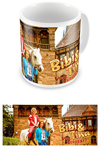 empireposter Bibi & Tina - Schloss Falkenstein - Keramik Tasse Ø8,5 H9,5 cm + 1 Lizenz Keramik Tasse - Größe Ø8,5 H9,5 cm