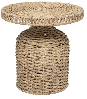 Bloomingville Camo Beistelltisch aus Wasserhyazinthe in der Farbe Natur, Maße: D46xH46 cm, 90256641