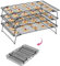 Gurxi 3 Niveles Bandejas de Enfriamiento Plegables Rejilla para Enfriar Pasteles Antiadherente Apilable Rejilla para Bandejas de Galletas Pasteles para Pan de Bizcocho de Galletas 34 x 24,5 x 19,5 cm