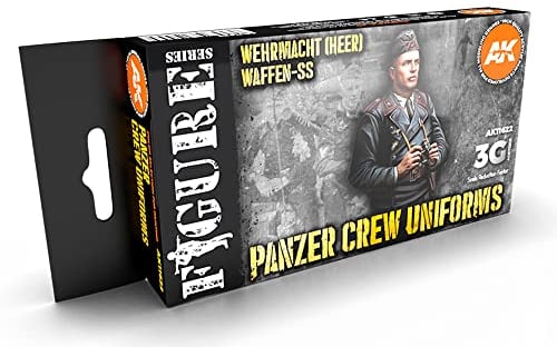 AK Acrylics 3Gen FIGURE SET AK11622 PANZER CREW BLACK UNIFORMS SET 3G (6x17ml)