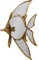 Kare Design Wandobjekt Pisces, Gold, Spiegel, Wohnzimmerdekoration, Fisch Design, Wandschmuck, Vintage Stil, 39x24x3 cm (H/B/T)