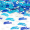 Geburtstag Konfetti, Blau HAPPY BIRTHDAY Konfetti Silber Stern Konfetti Pailletten 30g Blau Silber Tischkonfetti HAPPY BIRTHDAY Konfetti für Geburtstagsparty Dekoration