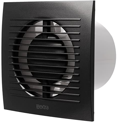 Steinberg14 Anthracite 100mm Bathroom Fan - Bathroom Extractor Fan - Wall Ventilation Fan - 4 inch Exhaust Fan for Ventilation in Bathroom, Kitchen and Toilet - Ventilator Against Moisture