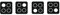 Generisch 1 Set of 4 Cooker Symbol Stickers (R93) (Black Background with White Symbols, 1 x 1 cm)