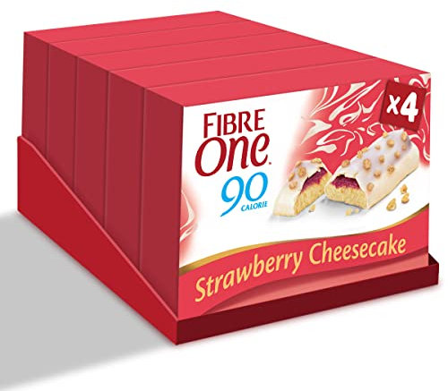 Fibre One Lot de 5 barres au fromage saveur fraise 90 calories 4 x 25 g (100 g)
