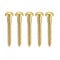 sourcing map Wood Screws M2.5 x 20mm Slotted Round Head Brass Self-Tapping Screw 50 Pcs