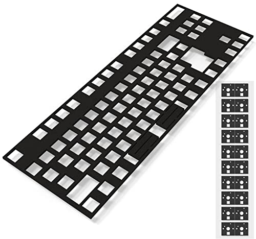 RunJRX Felt Keyboard PCB Foam 87 Layout,Poron Switch Pads 120Pcs and Keyboard Sound Dampeners for Custom Keyboard