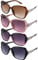 Firtink 4 Pcs Women Large Sunglasses, UV 400 Glasses Oversized Polarized Sunglasses Classic Trend Ladies Sunglasses Sparkling Large Frame Sunglasses for Women, Black