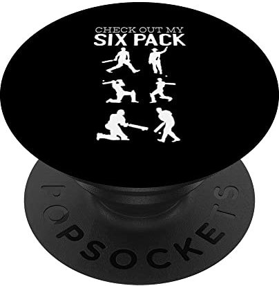 Damen Cricket Merchandise Cricket Equipment Six Pack PopSockets mit austauschbarem PopGrip