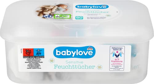 Babylove Artikel (400 Tücher (5x80St), Babylove Feuchttücher sensitive Box)