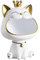 TSQZE Lucky Big Mouth Katze Aufbewahrungsbox Stueck Katze Figuren Lagerung Box, Schlüssel Schmuck Aufbewahrungsbox Skulptur Statue Aufbewahrungsbox, Für Schlafzimmer Büro Home Decor Ornament (White)