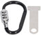 Asixxsix Motorrad-Helmschloss, Robustes, Diebstahlsicheres Pin-Kombinations-Karabinerschloss, 3-stelliges Code-Helm-Sicherheitsschloss mit T-Schnallen-Adapter für Indian, Vespa, Motorrad