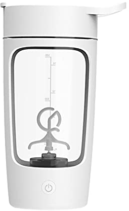 RIVINE yuksok Premium Electric Protein Shaker Bottle, Made with - - 22 Portable USB Recargable Shaker Mug for Batidos de proteínas, White, 121x90x196mm
