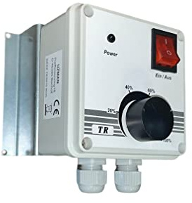 Uzman Industrie Drehzahlregler 2000 Watt Drehzahl- Regler Drehzahlsteuerung für Ventilatoren, Gebläse, Lüfter, Radiallüfter 230V /10A Drehzahlregler, Spannungsregler