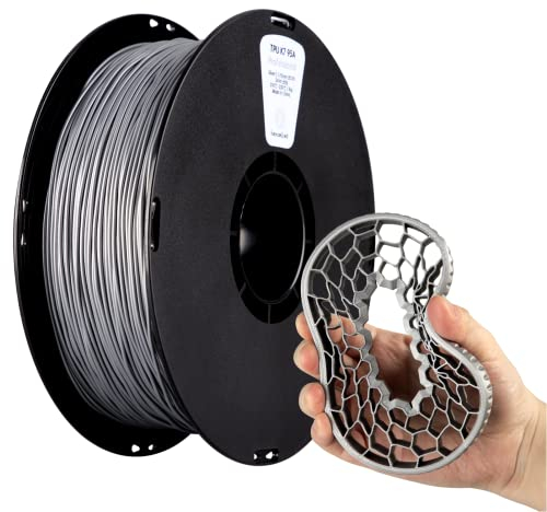 kexcelled TPU 95A Filament, Flexibel und Weich, Hervorragende Elastizität, 1,75mm 1kg Spule Rolle, 3D Drucker Materialient, Vakuumverpackung, für FDM Druckern, Silber