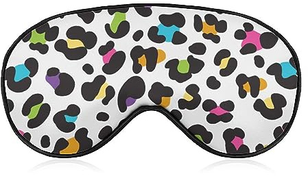 Leichte und bequeme Schlaf-Augenmaske mit buntem Geparden-Leoparden-Muster für Kinder, Mädchen, Teenager, Frauen, 3D-Augenabdeckung mit Gummiband, Mittagspause, Reisen, Schlaf-Augenmasken-Abdeckung