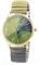 Raptor Colorful Edition Ø36mm Damen-Uhr Zugband Edelstahl Motiv Bunt Print Analog Quarz (grün)