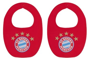 FC Bayern München I Lätzchen 5-Sterne 2er-Set I Baby I Rot