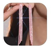 Choice of All Silver Rhinestone Tassel Earrings for Women - Sparkly Crystal Chandelier Jewelry for Wedding Party Prom Dress Outfit Gifts