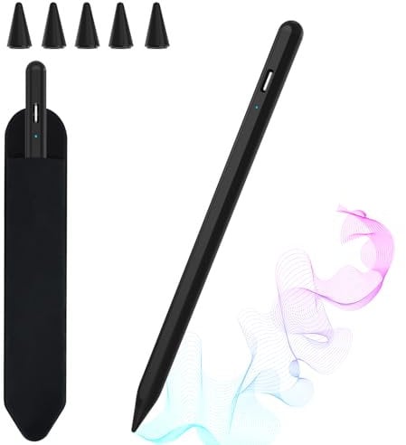 Stylet iPad 10e Génération, Stylet Tablette iPad pour 2018-2025, Pencil iPad, Stylo iPad avec Rejection de la Paume Tactile Haute Précision, Convient pour iPad 11-6,Air 3-5/M2/M3, Mini 5/6, Pro 3-6/M4