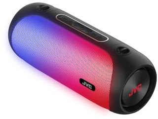 JVC - Illuminated Portable Wireless Speaker with Max Outputs of 30W, Dynamic Sound, Bluetooth 5.0, TWS Capability, USB-C, AUX Input, Up to 6 Hours Battery Life - SPPA7BTB (Black)