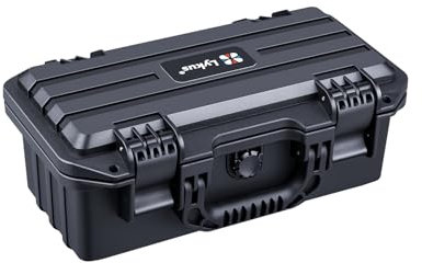 Lykus HC-3021 Wasserdicht Koffer mit anpassbar Rasterschaumstoff, Innengröße 30,6x13,5x11,8 cm, Passend für Kurze schmale Gegenstände