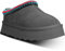 metricfalcon Mini stivali da donna con plateau, pantofole da donna, pantofole da interno, senza lacci, foderate in pile, scamosciate, stivaletti corti, Grigio, 40.5 EU