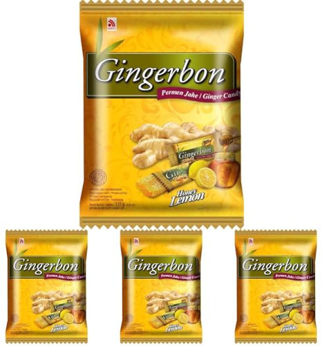 GINGERBON - Bonbons au gingembre et au miel - (1 X 125 GR) (Confezione da 4)