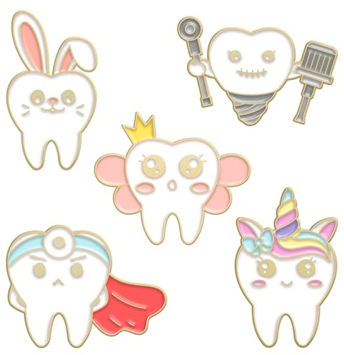 Cartoon Zähne Brosche, Zahn Emaille Pins, Zahnarzt Revers Pin, Zahn Brosche, Ästhetik Zähne Brosche Juwelen, Zahnarztzubehör, Kleine Geschenke, Souvenirs, Für Kleidung, Taschen, Schals