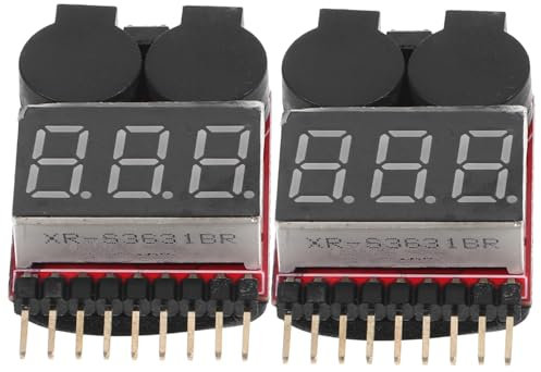 HOMOCONO 2stücke Lipo-batterieprüfer Spannungsprüfer Für Lipo-batterien Batteriemonitor Lipo-alarm Niederspannungstester Spannungsmonitor Rc-batteriespannungstester Monitor Unterspannungswa