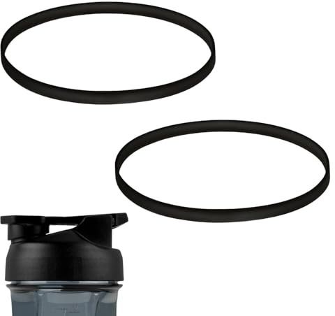 2pcs Gasket for HELIMIX 2.0 Vortex Blender Shaker Bottle 28oz, Silicone Sealing Ring Seal Parts Leak-Proof Water Bottle Lid O Ring Seal Part for Cup Lid BPA Free Accessories Replacement(Black)
