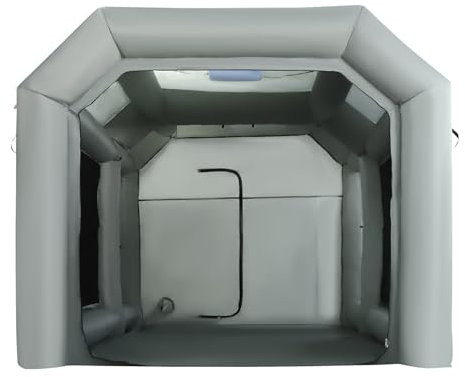 Inflatable Paint Booth, 13.78 x 9.84 x 8.20ft Portable Inflatable Spray Booth Motorcycle Car Paint Tent with Inflation Blower & Ventilation Blower, for DIY Spray Car Parts Painting