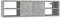 Genérico Wenjingqi 806260 Wandpaneel, Sperrholz, Grau, Beton, 102 x 30 x 29 cm, Grau