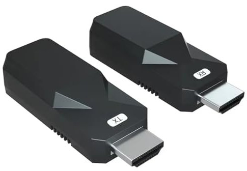 Heilanole Trasmettitore e Ricevitore Audio Video Wireless Compatibile con 50M 1080P 60Hz, Adattatore per Display Wireless