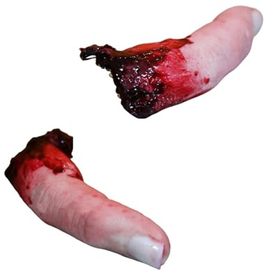 Accessoire De Doigt Pour Halloween, 2pcs Faux Doigt Sanglants Doigts, Doigts Coupés Réalistes, Halloween Accessoire De Finger Coupé Parties De Corps En Résine, FauxDoigt D'horreur Pour Fêtes, Théâtre
