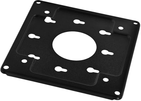 ANDRESLAD Supporto Montaggio PC Mini in Metallo Nero Staffa Universale per Monitor Piccoli Piastra di Fissaggio Robusta per Desktop Ordinato Installazione Facile e Sicura