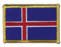 Aufnäher Patch Flagge Island - 8 x 6 cm