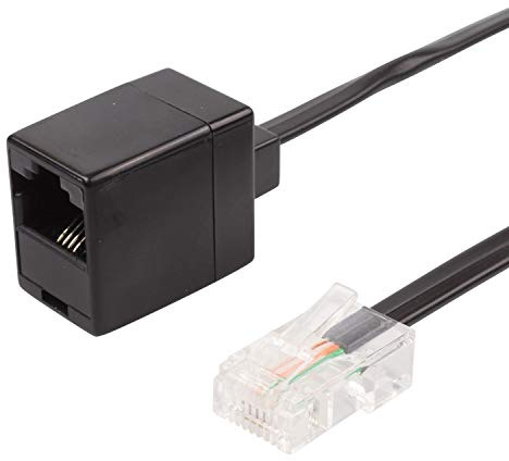 S-Conn Modular RJ ISDN Telefon Verlängerungskabel Western-Stecker 8/4 auf Western-Kupplung 8/4 10m