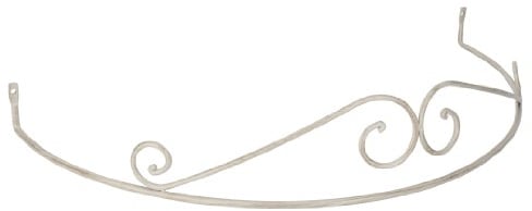 Betthimmel, Rundbogen für Himmelbett, Baldachin, écru-Gold, Stahl geschmiedet