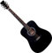 Classic Cantabile WS-10BK-LH Linkshänder Westerngitarre (Dreadnought, Western akustik, Stahlsaiten, Anfänger & Fortgeschrittene, Lefthand) schwarz