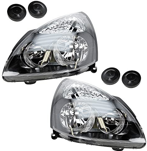 BESTPRICE 2x phares avant Phare principal gauche + droite Compatible avec RENAULT CLIO 2 (BB_, CB_), CLIO 2 Fourgon/Shared (SB0/1/2_)