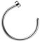 Piersando Fake Piercing Hoop Ring Clip On Klemmring für Septum Tragus Helix Nase Lippe Ohr Intim Nippel Brust Hufeisen Silber 0,8mm x 8mm