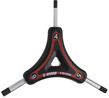 Unior Unisex – Erwachsene Fahrradwerkzeuge-2362008601 Fahrradwerkzeuge, Rot, 4, 5 und 6mm