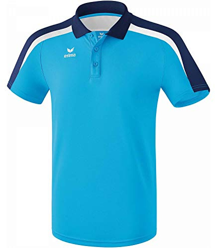 ERIMA Kinder Poloshirt Poloshirt, curacao/new navy/weiß, 116, 1111826