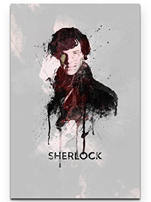 Sherlock Holmes 90x60cm auf Leinwand gespannt fertig zum aufhängen
