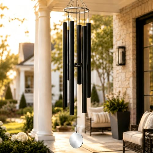 Afirst Extra großes Windspiel für den Außenbereich, Metall, tiefes Klangspiel, 167,6 cm