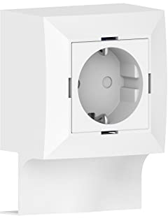 Habengut Unité de Prise Murale en saillie pour Canal de câble 30 x 15 mm Blanc